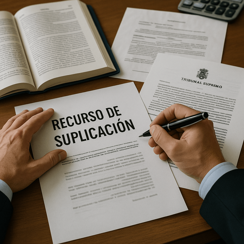 Papeles para recurso ante el tribunal superior